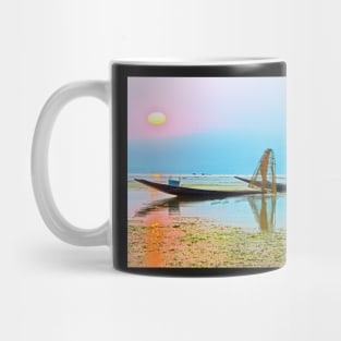 Sunrise over Inle Lake. Mug